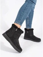 Výborné sněhule černé dámské bez podpatku Výborné sněhule černé dámské bez podpatku