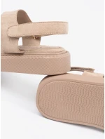 Jedinečné dámské hnědé sandály platforma Jedinečné dámské hnědé sandály platforma