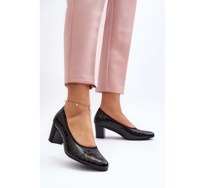 lodičky s potiskem černé model 21648021 - VINCEZA