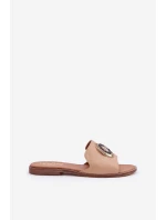 Kožené Pantofle S Dekorací Na Plochém Podpatku Béžové Lewski model 21682238 - Boto Kožené Pantofle S Dekorací Na Plochém Podpatku Béžové Lewski model 21682238 - Boto