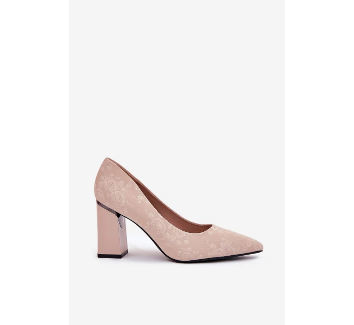 Elegantní Lodičky Na Podpatku V Růžové model 21692739 Béžové - VINCEZA