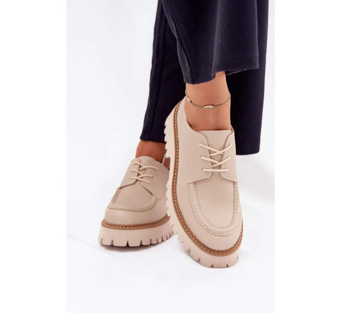 Dámské Mokasíny S Šněrováním Big Star model 21705302 Béžové - Big Star Shoes