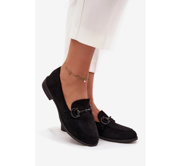 Dámské s ozdobným detailem semiš černé model 21714972 - Boto