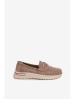 Polobotky z přírodního semiše béžové Selorette