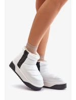 Nízké sněhule na silné podrážce D.Franklin DFSH371011 Bílé Nízké sněhule na silné podrážce D.Franklin DFSH371011 Bílé