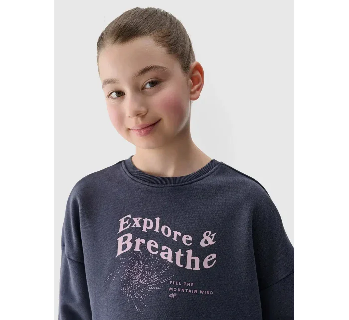 Dívčí cropped mikina 4F Dívčí cropped mikina 4F