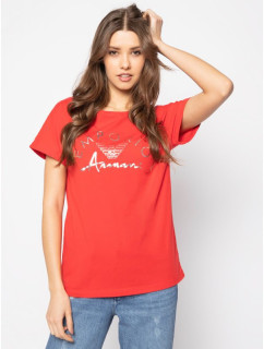 Dámské tričko 164340 0P291 00074 červená - Emporio Armani