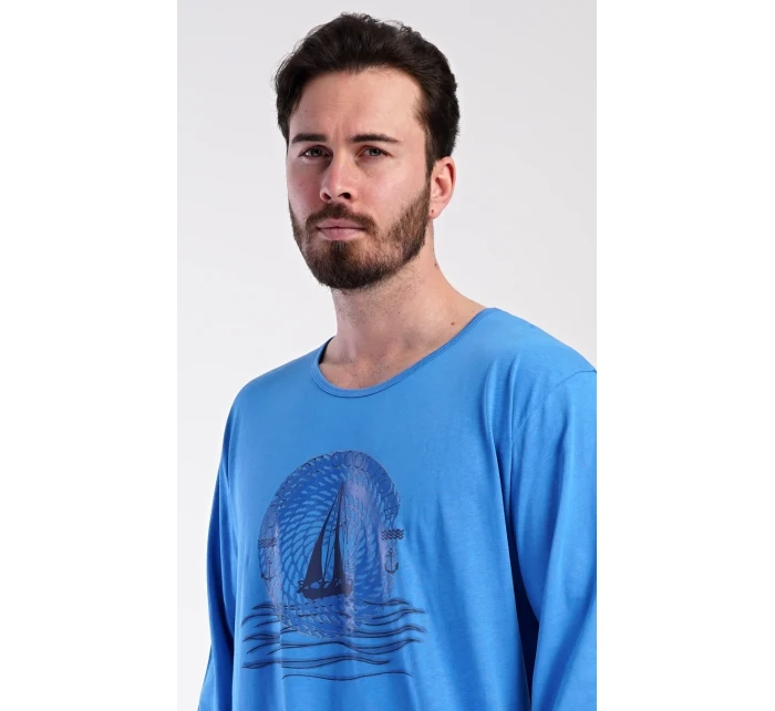 Pánská noční košile s dlouhým rukávem Jachting Pánská noční košile s dlouhým rukávem Jachting