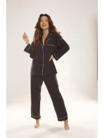 De Lafense 718 Madeleine pyžamo dlouhé/r S-4XL dámské rozepínací