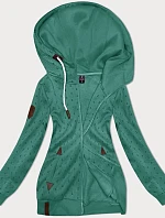 Dámská tyrkysová mikina s rozepínáním (2306)