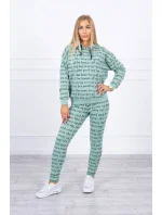 Tištěná sada tmavě mátová Tištěná sada tmavě mátová