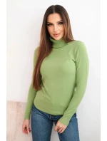 Dámský svetr z viskózy s rolákem a dlouhým rukávem model 21788376 - K-Fashion