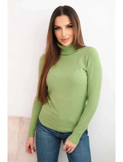 Dámský svetr z viskózy s rolákem a dlouhým rukávem model 21788376 - K-Fashion