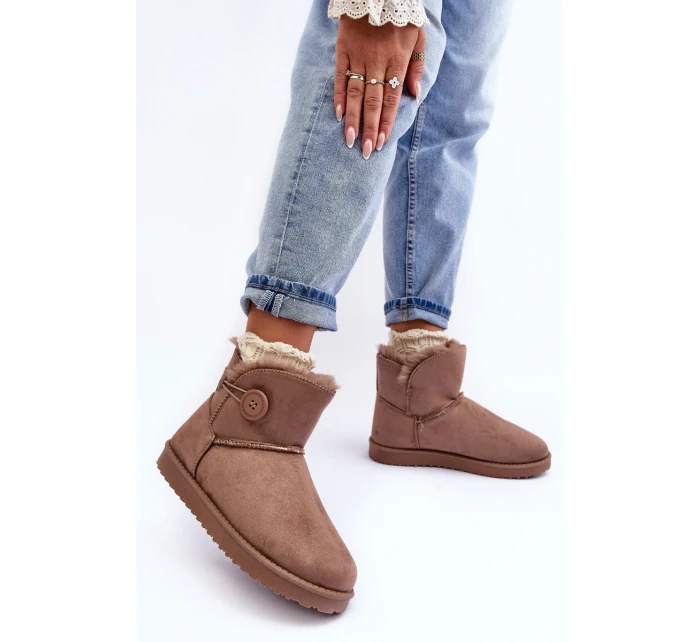 Ocieplane Dámské Sněžáky s Ozdobou Tmavě Bežové Siriol Ocieplane Dámské Sněžáky s Ozdobou Tmavě Bežové Siriol