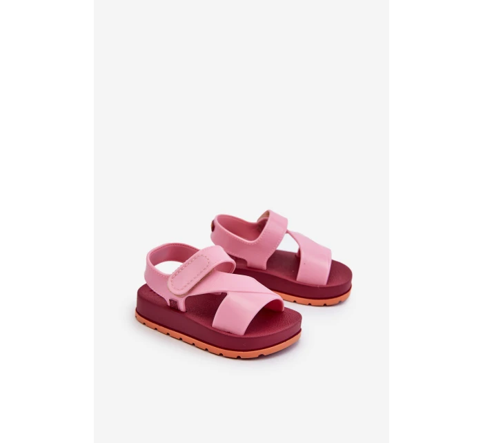 Dětské sandálky na suchý zip vonící ZAXY LL385001 růžové