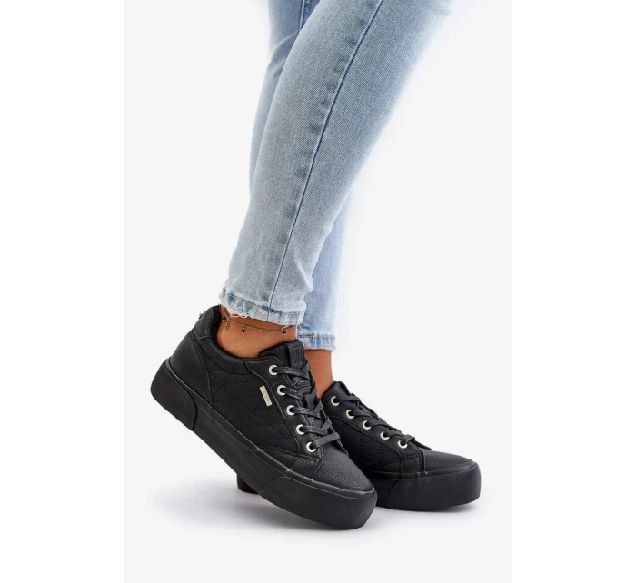 Dámské Tenisky Na Platformě Zateplené Big Star Černé