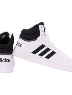 Pánské sportovní boty Hoops 3.0 Mid M GW3019 Bílá s černou - Adidas