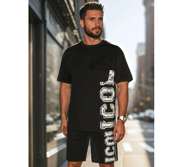 Pánská souprava s potiskem černá Dstreet model 21988649 - FashionStreet