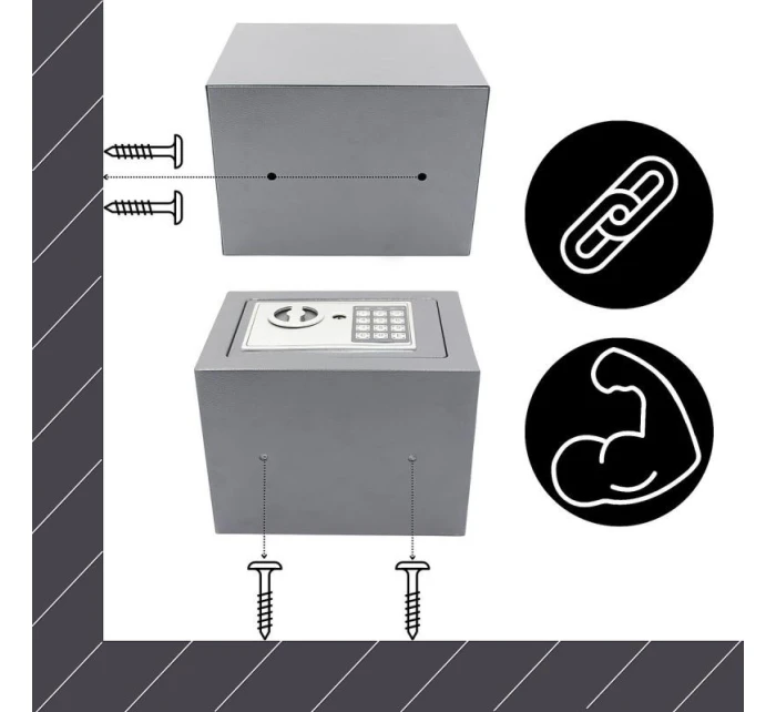 TREZOR S DIGITÁLNÍM ZÁMKEM 23X17X17CM 1067582 SASKA GARDEN