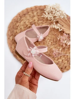 Dětské lodičky s vzorem, na suchý zip, růžové model 21654165 - EVENTO