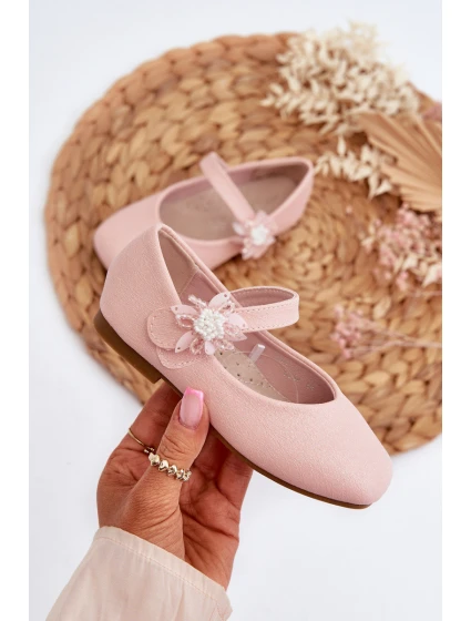 Dětské lodičky s vzorem, na suchý zip, růžové model 21654165 - EVENTO