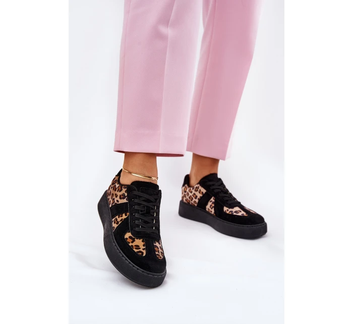 Dámské Tenisky S Vzorem Na Platformě Černé model 21689453 - Boto Dámské Tenisky S Vzorem Na Platformě Černé model 21689453 - Boto