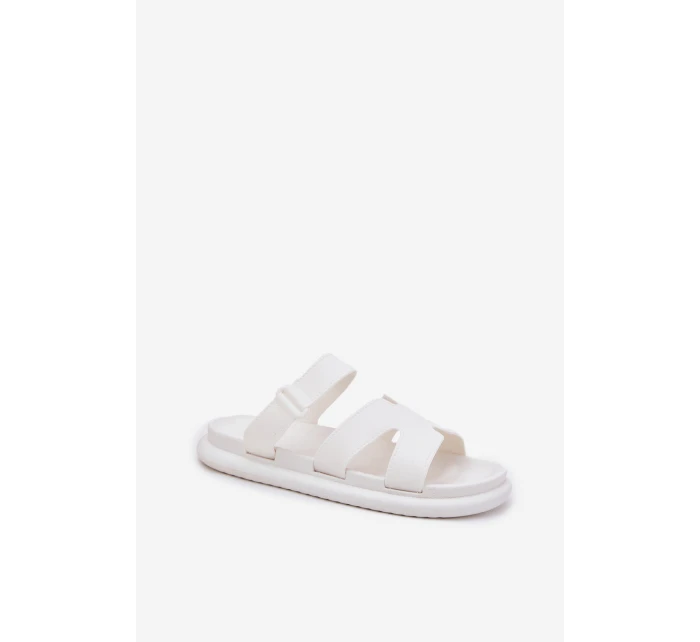 Gumové Dámské Pantofle S Páskem Bílé Tavirae Gumové Dámské Pantofle S Páskem Bílé Tavirae