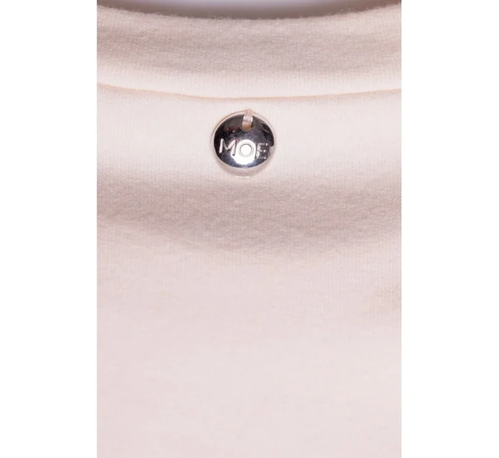 M789 Mini šaty s vycpávkami na ramenou - krémové