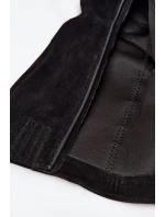 Dámské kozačky na sloupkovém podpatku se zipem Lissara – černé, eko semiš Dámské kozačky na sloupkovém podpatku se zipem Lissara – černé, eko semiš