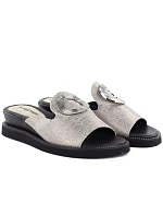 Dámské žabky na nízkém podpatku ve stříbrné barvě M.Daszynski MR2267-7