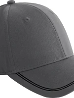 Beechfield B 166R 6 panelová kšiltovka "Match Day" 53.166R gunmetal grey/black