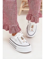 Dámské Tenisky Na Platformě Se Zlatými Doplňky Bílé Fiorina Dámské Tenisky Na Platformě Se Zlatými Doplňky Bílé Fiorina