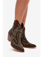 Zateplené Dámské Botky Se Tmavě Zelené model 21705029 - Boto Zateplené Dámské Botky Se Tmavě Zelené model 21705029 - Boto