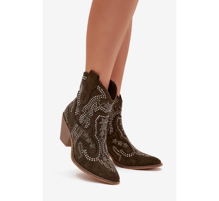 Zateplené Dámské Botky Se Tmavě Zelené model 21705029 - Boto Zateplené Dámské Botky Se Tmavě Zelené model 21705029 - Boto