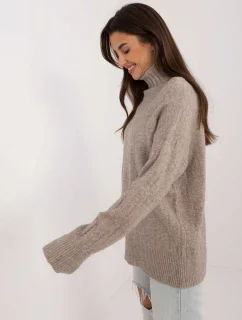 Sweter AT SW  ciemny bezowy model 20470394 - FPrice