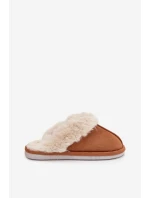 Dámské pantofle s kožíškem – camel Delissa Dámské pantofle s kožíškem – camel Delissa