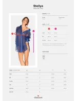 Sexy halenka Stellya babydoll modrá - Obsessive Sexy halenka Stellya babydoll modrá - Obsessive