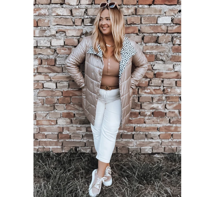 Dámská prošívaná bunda VETIS camel FashionStreet TY2977