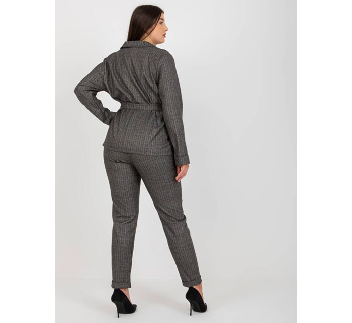 Elegantní šedé kalhoty s manžetami Lakerta (507759)