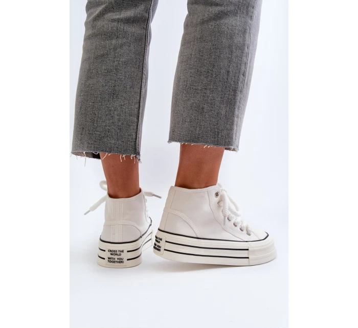 Dámské tenisky na platformě bílé Aineri Dámské tenisky na platformě bílé Aineri