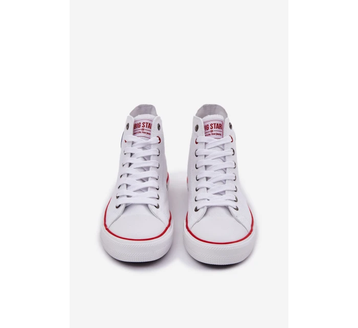Pánské Textilní Tenisky Big Star NN174305 HI-POLY SYSTEM Bílé Pánské Textilní Tenisky Big Star NN174305 HI-POLY SYSTEM Bílé