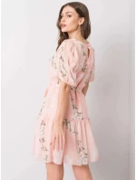 Dámské květované šaty LK SK 508129.06X Pudr růžová - Lakerta