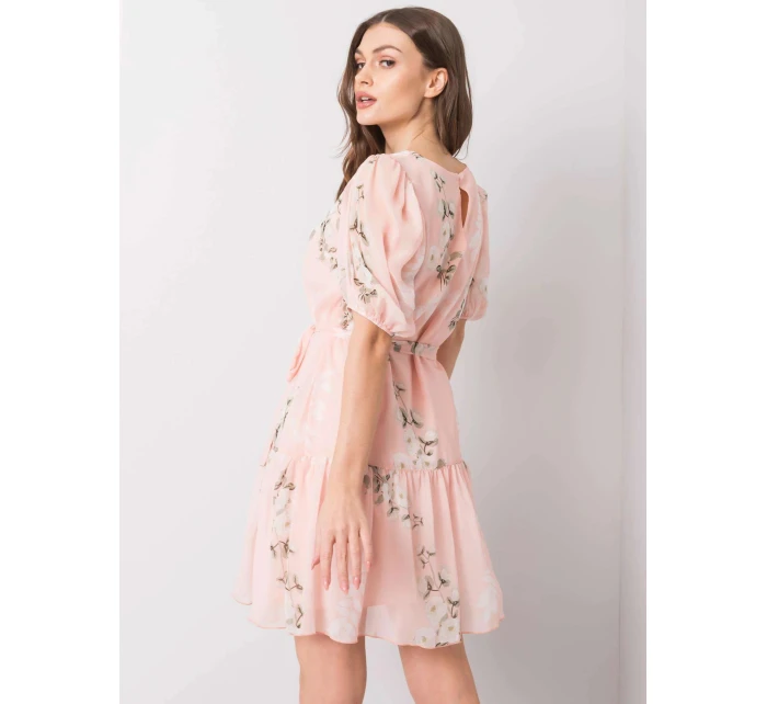 Dámské květované šaty LK SK 508129.06X Pudr růžová - Lakerta