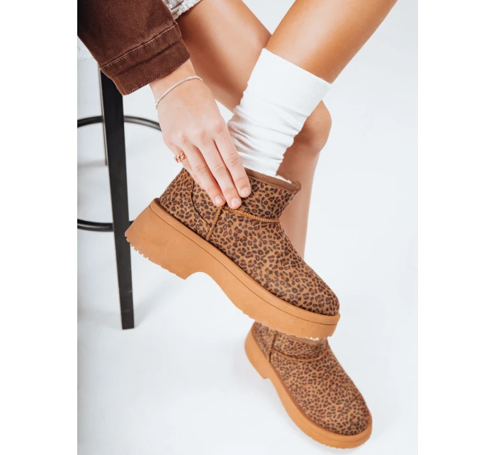 Dámské sněhule na silné podrážce s leopardím potiskem FashionStreet ZY1280 Dámské sněhule na silné podrážce s leopardím potiskem FashionStreet ZY1280