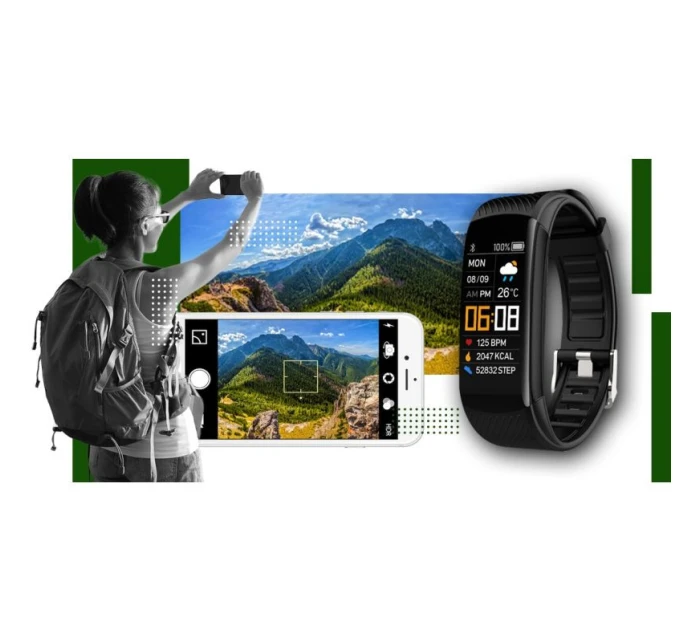 Black and Green 2 Stripes model 21804519 - Giewont Black and Green 2 Stripes model 21804519 - Giewont