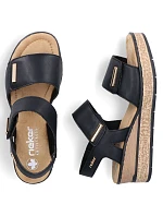 Sandały damskie na czarne na  model 22087158 - Rieker