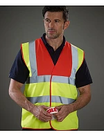 HVW 100 HiVis bezpečnostní vesta model 22502144 pink - Yoko HVW 100 HiVis bezpečnostní vesta model 22502144 pink - Yoko