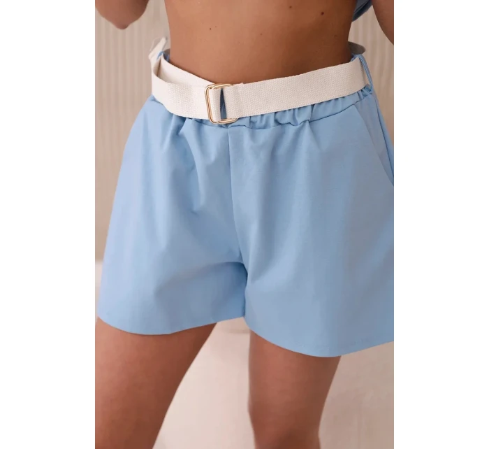 Sada s potiskem new punto halenkové + šortky modrý Sada s potiskem new punto halenkové + šortky modrý