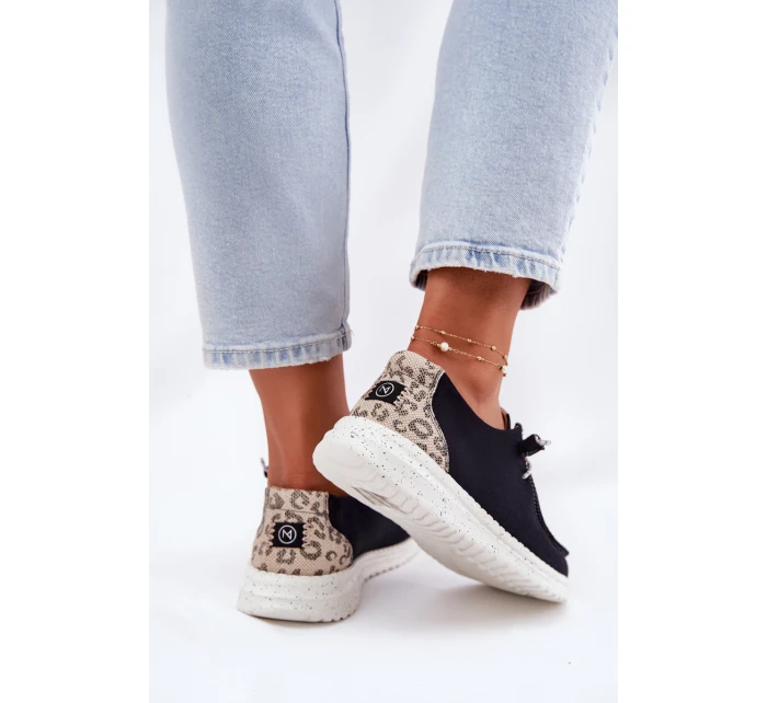 Lehké Textilní Polobotky Dámské  Černé model 21694804 - VINCEZA