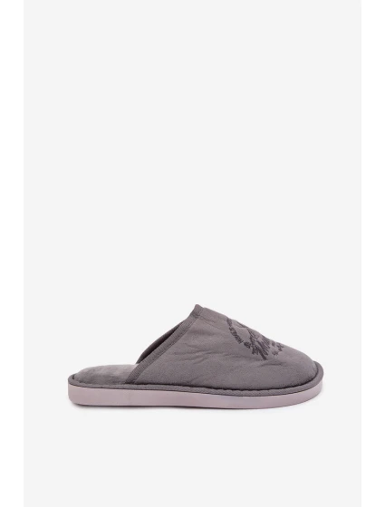 Pánské šedé pantofle model 21793967 - Boto Pánské šedé pantofle model 21793967 - Boto